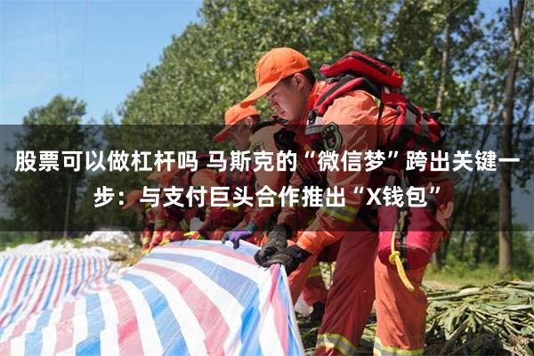 股票可以做杠杆吗 马斯克的“微信梦”跨出关键一步：与支付巨头合作推出“X钱包”