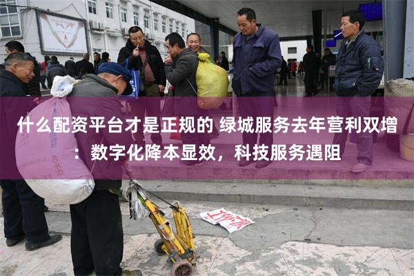 什么配资平台才是正规的 绿城服务去年营利双增：数字化降本显效，科技服务遇阻