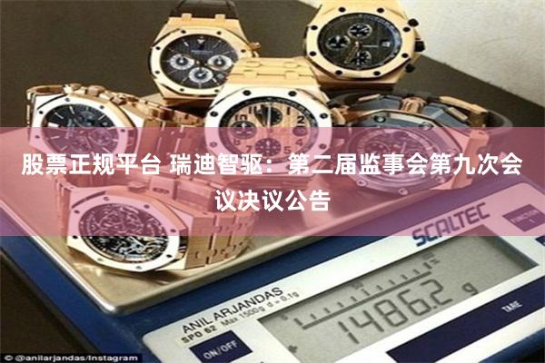 股票正规平台 瑞迪智驱：第二届监事会第九次会议决议公告