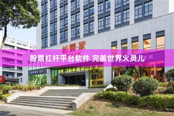 股票杠杆平台软件 完美世界火灵儿