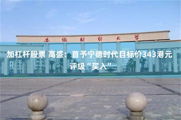 加杠杆股票 高盛：首予宁德时代目标价343港元 评级“买入”