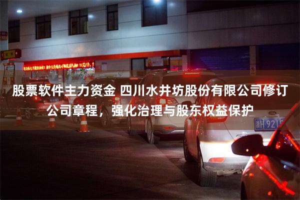 股票软件主力资金 四川水井坊股份有限公司修订公司章程，强化治理与股东权益保护