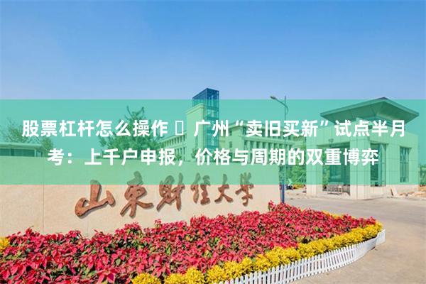 股票杠杆怎么操作 ​广州“卖旧买新”试点半月考：上千户申报，价格与周期的双重博弈