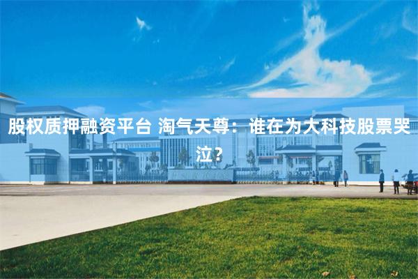 股权质押融资平台 淘气天尊：谁在为大科技股票哭泣？
