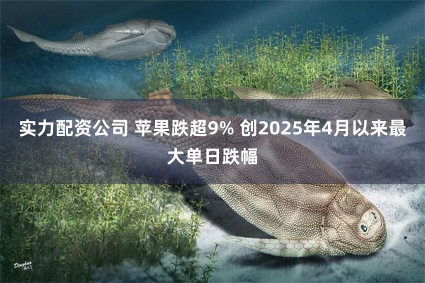 实力配资公司 苹果跌超9% 创2025年4月以来最大单日跌幅