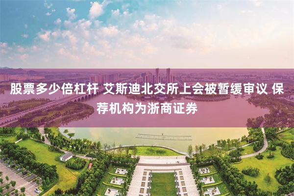 股票多少倍杠杆 艾斯迪北交所上会被暂缓审议 保荐机构为浙商证券