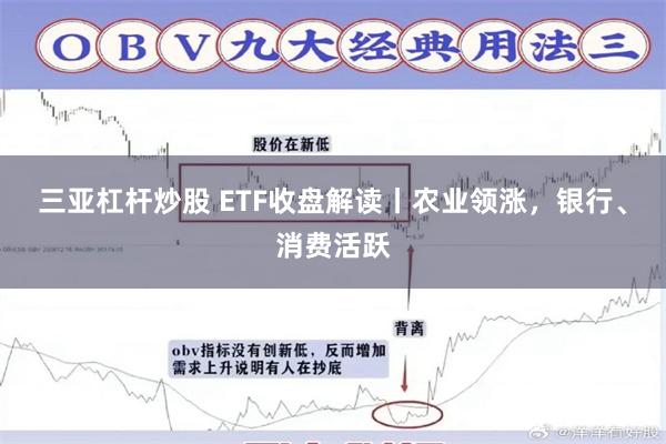三亚杠杆炒股 ETF收盘解读丨农业领涨，银行、消费活跃
