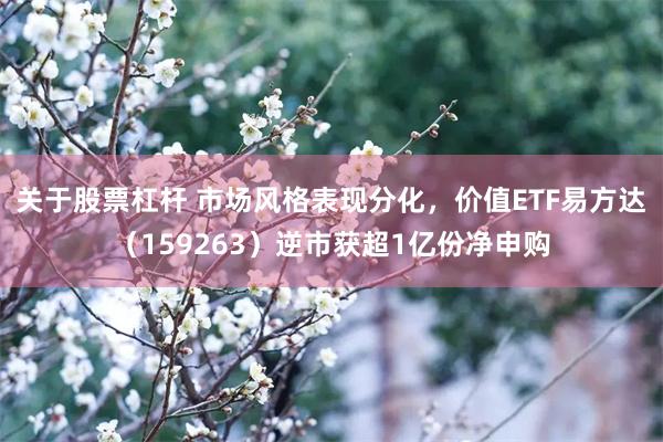 关于股票杠杆 市场风格表现分化，价值ETF易方达（159263）逆市获超1亿份净申购