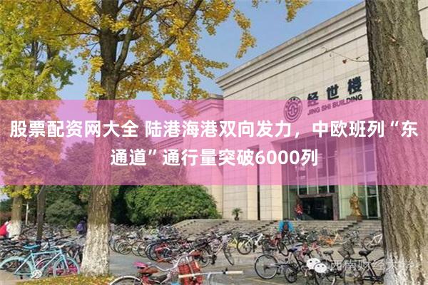 股票配资网大全 陆港海港双向发力，中欧班列“东通道”通行量突破6000列