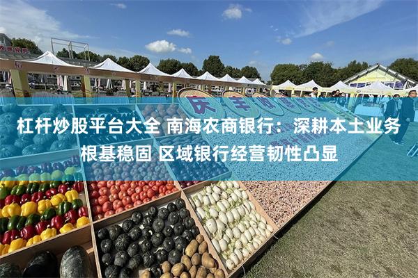 杠杆炒股平台大全 南海农商银行：深耕本土业务根基稳固 区域银行经营韧性凸显